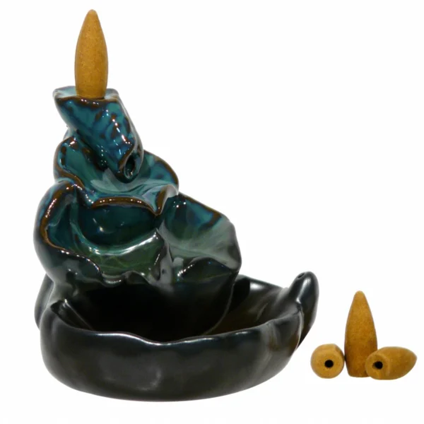 Cascada de humo Loto con portasahumerio