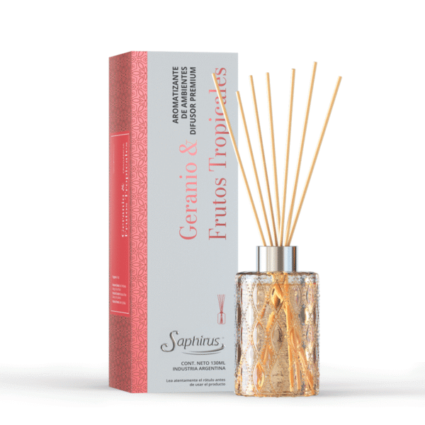 SAPHIRUS difusor premium Geranio y Frutos Tropicales