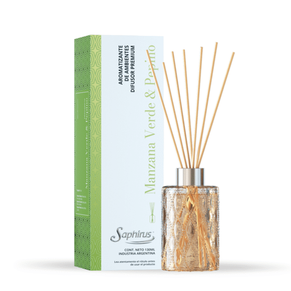 SAPHIRUS difusor premium Manzana Verde y Pepino