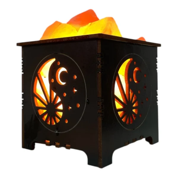 Lampara de sal Cuadrada Calada