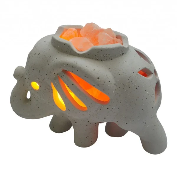 Lampara de sal Elefante Flor