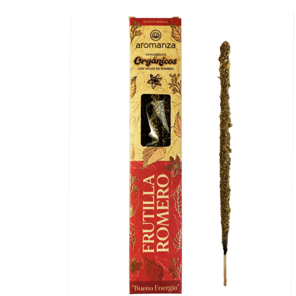 AROMANZA sahumerio orgánico Frutilla Romero