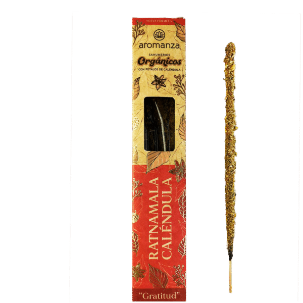 AROMANZA sahumerio orgánico Ratnamala Caléndula