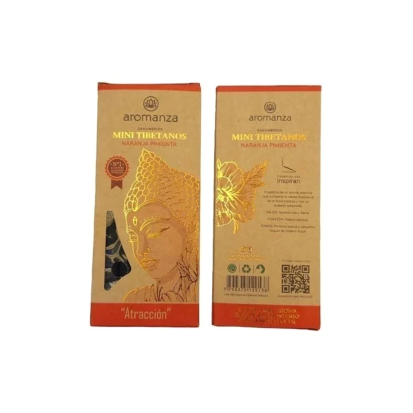 AROMANZA sahumerio mini tibetano Naranja Pimienta